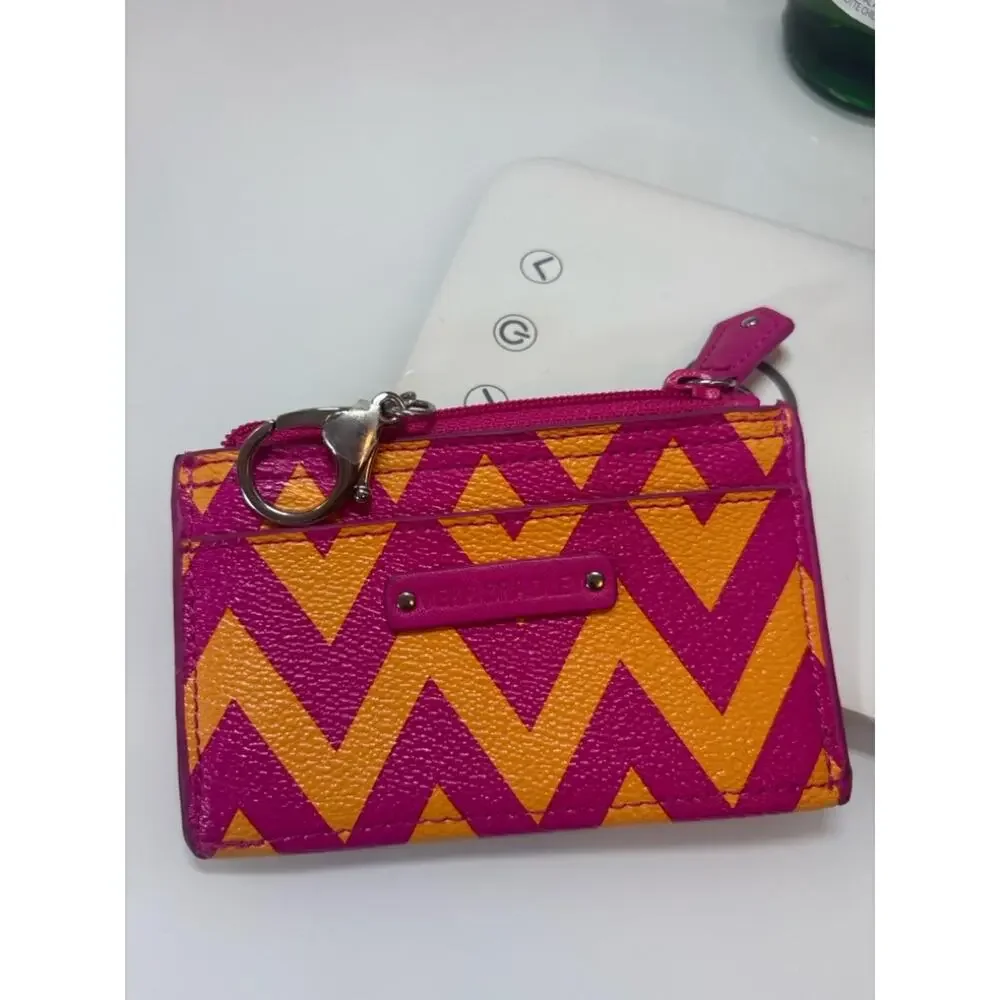 Vera Bradley Hot Pink and Orange Chevron Card Key Pouch